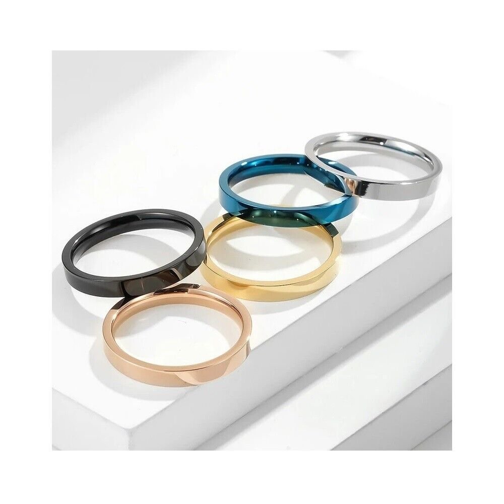 3MM stackable rings simple and unisexring Matching Sterling Silver Promise Ring