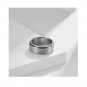 Solid color Rotatable ring Decompression Matching Sterling Silver Promise Ring