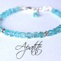 Apatite Cube 4mm Smooth beads adjustable stacking bracelet