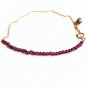 Garnet Round 2mm Smooth beads adjustable stacking bracelet