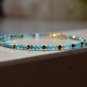 Apatite Round 2nn Smooth beads adjustable stacking bracelet