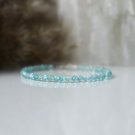 Apatite Round 3mm Smooth beads adjustable stacking bracelet