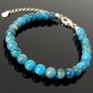 Apatite Round 8mm Smooth beads adjustable stacking bracelet
