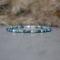 Azurite Round 3mm Smooth beads adjustable stacking bracelet