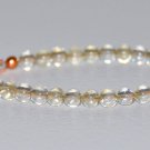 Citrine Round 8mm Smooth beads adjustable stacking bracelet