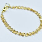 Citrine Coin 6mm Faceted beads adjustable stacking bracelet