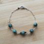 Emerald Round 8mm Smooth beads adjustable stacking bracelet