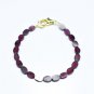 Garnet Oval 5X7mm Smooth beads adjustable stacking bracelet