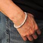Howlite Round 6mm Smooth beads adjustable stacking bracelet
