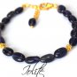 Iolite Oval 6x4mm Smooth beads adjustable stacking bracelet