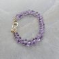 Amethyst Drop 3mm Faceted beads adjustable stacking bracelet