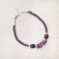 Amethyst Mix 3-5mm Smooth beads adjustable stacking bracelet