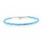 Apatite Round 3mm Faceted beads adjustable stacking bracelet