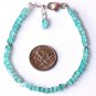Apatite Cube 3.5mm Smooth beads adjustable stacking bracelet