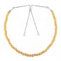 Citrine Round 3mm Faceted beads adjustable stacking bracelet