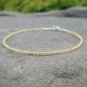 Citrine Round 2mm Faceted beads adjustable stacking bracelet