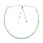 Emarald Round 2mm Faceted beads adjustable stacking bracelet
