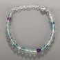 Fluorite Round 6mm Smooth beads adjustable stacking bracelet