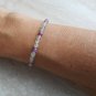 Fluorite Round 4mm Smooth beads adjustable stacking bracelet