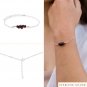 Garnet Fancy 2-4mm Smooth beads adjustable stacking bracelet