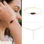 Garnet Fancy 2-4mm Smooth beads adjustable stacking bracelet