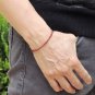 Garnet Round 3.5mm Smooth beads adjustable stacking bracelet