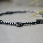 Hematite Round 2mm Smooth beads adjustable stacking bracelet