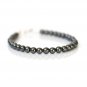 Hematite Round 5mm Smooth beads adjustable stacking bracelet