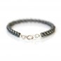 Hematite Round 5mm Smooth beads adjustable stacking bracelet