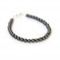Hematite Round 5mm Smooth beads adjustable stacking bracelet