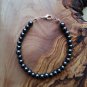 Hematite Round 6mm Smooth beads adjustable stacking bracelet