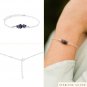 Iolite Fancy 2-4mm Smooth beads adjustable stacking bracelet