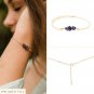 Iolite Fancy 2-4mm Smooth beads adjustable stacking bracelet