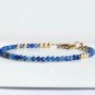 Kyanite Round 3mm Faceted beads adjustable stacking bracelet