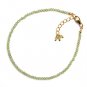 Peridot Round 2mm Faceted beads adjustable stacking bracelet