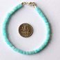 Amazonite Cube 6mm Faceted beads adjustable stacking bracelet