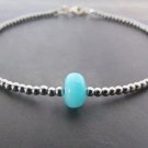 Amazonite Mix 8x4mm Smooth beads adjustable stacking bracelet