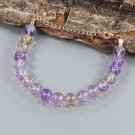 Ametrine Round 6mm Faceted beads adjustable stacking bracelet