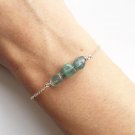 Apatite Fancy 4-7mm Smooth beads adjustable stacking bracelet