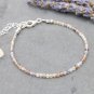 Auralite Round 2mm Faceted beads adjustable stacking bracelet