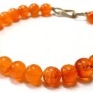 Carnelian Round 8mm Smooth beads adjustable stacking bracelet