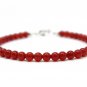 Carnelian Round 4mm Smooth beads adjustable stacking bracelet