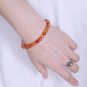 Carnelian Round 6mm Smooth beads adjustable stacking bracelet