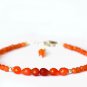 Carnelian Drop 4mm Faceted beads adjustable stacking bracelet