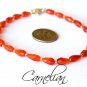 Carnelian Drop 8mm Faceted beads adjustable stacking bracelet