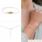 Citrine Fancy 2-4mm Smooth beads adjustable stacking bracelet