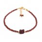 Garnet Round 2-8mm Faceted beads adjustable stacking bracelet