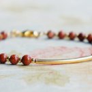 Goldstone Round 6mm Smooth beads adjustable stacking bracelet