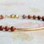 Goldstone Round 6mm Smooth beads adjustable stacking bracelet