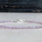 Kunzite Round 2mm Faceted beads adjustable stacking bracelet